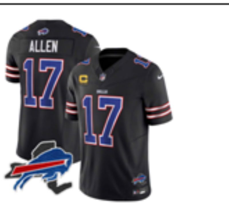 Men Buffalo Bills #17 Allen black Nike 2025 Limited NFL Jersey style 0036->oakland raiders->NFL Jersey